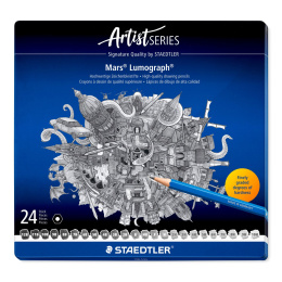 Mars Lumograph 24-set i gruppen Konstnärsmaterial / Kritor och blyerts / Grafit och blyerts hos Pen Store (137591)