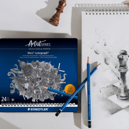 Mars Lumograph 24-set i gruppen Konstnärsmaterial / Kritor och blyerts / Grafit och blyerts hos Pen Store (137591)