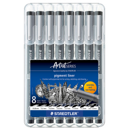 Pigment Liner 8-set i gruppen Pennor / Konstnärspennor / Fineliners hos Pen Store (137608)