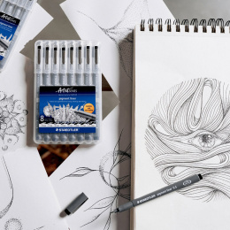 Pigment Liner 8-set i gruppen Pennor / Konstnärspennor / Fineliners hos Pen Store (137608)