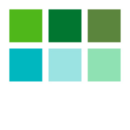 Pigment Arts Brush Pen 6-set Green/Turquoise i gruppen Pennor / Konstnärspennor / Penselpennor hos Pen Store (137613)