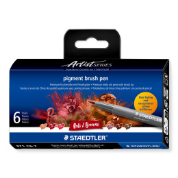 Pigment Arts Brush Pen 6-set Red/Brown i gruppen Pennor / Konstnärspennor / Penselpennor hos Pen Store (137617)
