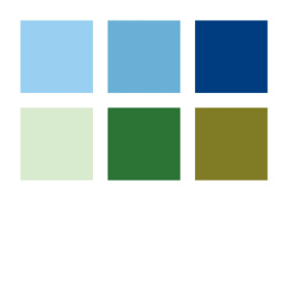 Pigment Arts Brush Pen 6-set Blue/Green i gruppen Pennor / Konstnärspennor / Penselpennor hos Pen Store (137618)