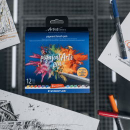 Pigment Arts Brush Pen 12-set Basic i gruppen Pennor / Konstnärspennor / Penselpennor hos Pen Store (137620)