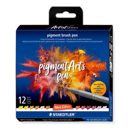 Pigment Arts Brush Pen 12-set Warm i gruppen Pennor / Konstnärspennor / Penselpennor hos Pen Store (137624)