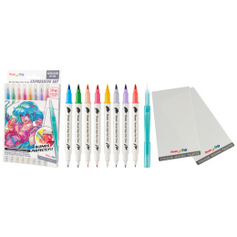 Brush Sign Pen Twin Expressive Set Manga i gruppen Pennor / Konstnärspennor / Penselpennor hos Pen Store (137669)