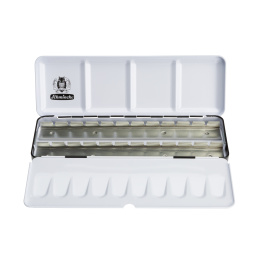 Horadam Half Pans Metal Box i gruppen Konstnärsmaterial / Konstnärsfärger / Akvarellfärg / Akvarellfärg i kopp hos Pen Store (137787)