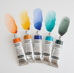 Horadam Aquarell Wood 20 ml 12-set i gruppen Konstnärsmaterial / Konstnärsfärger / Akvarellfärg / Akvarellfärg på tub hos Pen Store (137790)