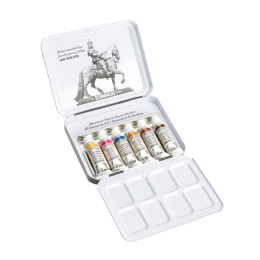 Akademie Aquarell Half Pans 6x5 ml i gruppen Konstnärsmaterial / Konstnärsfärger / Akvarellfärg / Akvarellfärg i kopp hos Pen Store (137809)