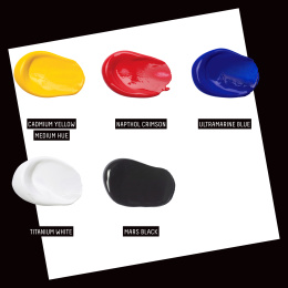 Akrylfärg Basics 3D Painting 5x22 ml i gruppen Konstnärsmaterial / Konstnärsfärger / Akrylfärg hos Pen Store (137831)