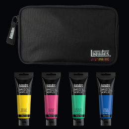 Akrylfärg Basics Illuminated Brights Set 4x118 ml i gruppen Konstnärsmaterial / Konstnärsfärger / Akrylfärg hos Pen Store (137833)
