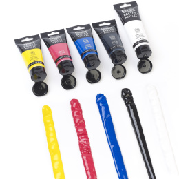 Akrylfärg Basic Set 4x75 ml + 1x118 ml i gruppen Konstnärsmaterial / Konstnärsfärger / Akrylfärg hos Pen Store (137838)