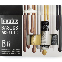 Akrylfärg Metallic & Iridescent Set Tubes 6x22 ml i gruppen Konstnärsmaterial / Konstnärsfärger / Akrylfärg hos Pen Store (137840)
