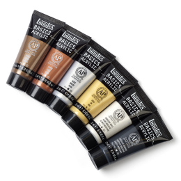 Akrylfärg Metallic & Iridescent Set Tubes 6x22 ml i gruppen Konstnärsmaterial / Konstnärsfärger / Akrylfärg hos Pen Store (137840)