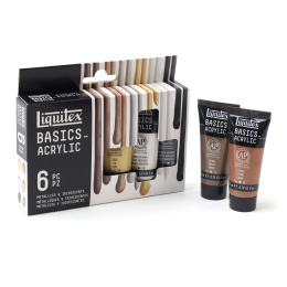 Akrylfärg Metallic & Iridescent Set Tubes 6x22 ml i gruppen Konstnärsmaterial / Konstnärsfärger / Akrylfärg hos Pen Store (137840)