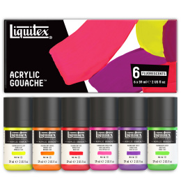 Gouachefärg Fluorescent Set 6x59 ml i gruppen Konstnärsmaterial / Konstnärsfärger / Gouache hos Pen Store (137842)