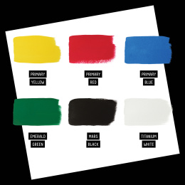 Gouachefärg Primaries Set 6x22 ml i gruppen Konstnärsmaterial / Konstnärsfärger / Gouache hos Pen Store (137844)