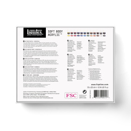 Akrylfärg Soft Body Essentials Set 12x22 ml i gruppen Konstnärsmaterial / Konstnärsfärger / Akrylfärg hos Pen Store (137845)
