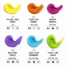 Akrylfärg Heavy Body Vibrant Set 6x22 ml i gruppen Konstnärsmaterial / Konstnärsfärger / Akrylfärg hos Pen Store (137846)