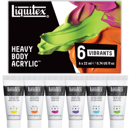 Akrylfärg Heavy Body Vibrant Set 6x22 ml i gruppen Konstnärsmaterial / Konstnärsfärger / Akrylfärg hos Pen Store (137846)