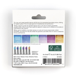 Professional Akvarellfärg Tub 5 ml Granualation 6-set i gruppen Konstnärsmaterial / Konstnärsfärger / Akvarellfärg / Akvarellfärg på tub hos Pen Store (138001)