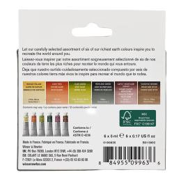 Professional Akvarellfärg Tub 5 ml Rich Earth 6-set i gruppen Konstnärsmaterial / Konstnärsfärger / Akvarellfärg / Akvarellfärg på tub hos Pen Store (138002)