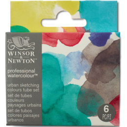 Professional Akvarellfärg Tub 5 ml Urban 6-set i gruppen Konstnärsmaterial / Konstnärsfärger / Akvarellfärg / Akvarellfärg på tub hos Pen Store (138005)