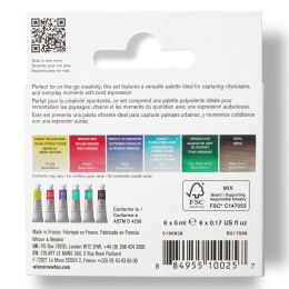 Professional Akvarellfärg Tub 5 ml Urban 6-set i gruppen Konstnärsmaterial / Konstnärsfärger / Akvarellfärg / Akvarellfärg på tub hos Pen Store (138005)