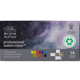 Professional Akvarellfärg 1/2-kopp Field Box 12-set i gruppen Konstnärsmaterial / Konstnärsfärger / Akvarellfärg / Akvarellfärg i kopp hos Pen Store (138038)