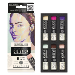 Oljekritor Mini 6-set Light tones Portrait i gruppen Konstnärsmaterial / Kritor och blyerts / Oljekritor hos Pen Store (138057)