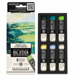 Oljekritor Mini 6-set Stylish landscape i gruppen Konstnärsmaterial / Kritor och blyerts / Oljekritor hos Pen Store (138061)