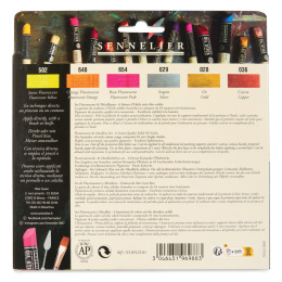 Oljekritor Flurescent & Metallics 6-set i gruppen Konstnärsmaterial / Kritor och blyerts / Oljekritor hos Pen Store (138093)