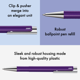 Logo M+ Aubergine Kulpenna i gruppen Pennor / Fine Writing / Kulspetspennor hos Pen Store (138239)