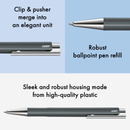 Logo M+ Anthracite Kulpenna i gruppen Pennor / Fine Writing / Kulspetspennor hos Pen Store (138240)
