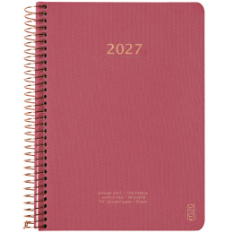 Kalender 2027 A5 Weekly Guava Pink i gruppen Papper & Block / Kalendrar och almanackor / 12-månaderskalendrar hos Pen Store (138276)