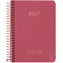 Kalender 2027 A6 Weekly Guava Pink i gruppen Papper & Block / Kalendrar och almanackor / 12-månaderskalendrar hos Pen Store (138277)