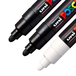 PC-7M Black/White 3-set i gruppen Pennor / Konstnärspennor / Illustrationsmarkers hos Pen Store (poscaPC7M_set)