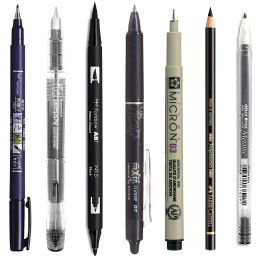 Sample kit Svart i gruppen Pennor / Konstnärspennor hos Pen Store (sample03_set)