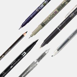 Sample kit Svart i gruppen Pennor / Konstnärspennor hos Pen Store (sample03_set)